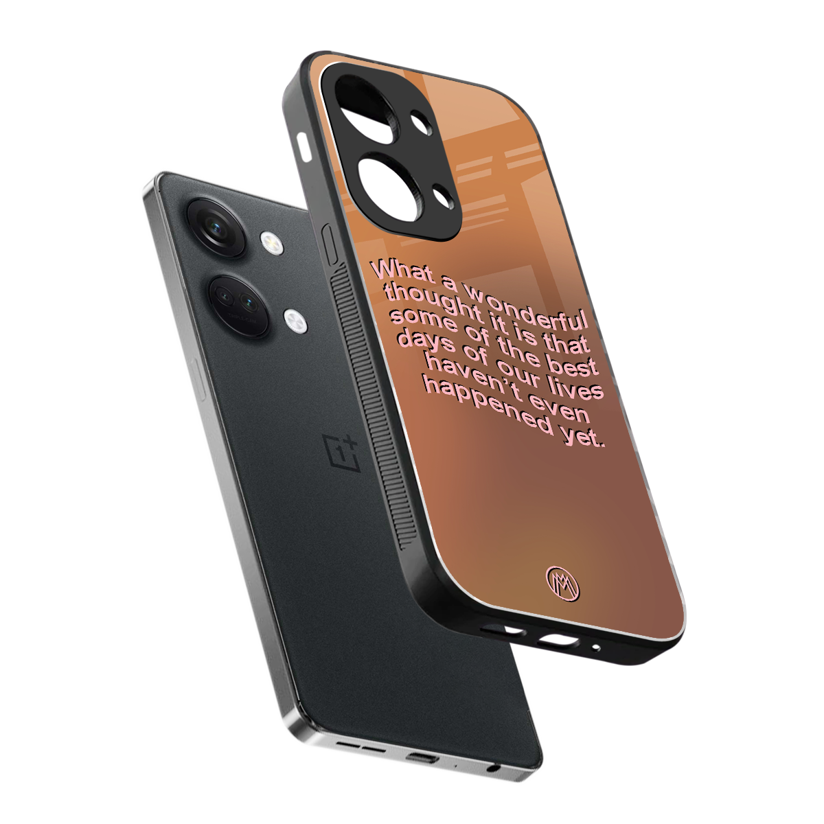 wonderful thought back phone cover | glass case for oneplus nord 3