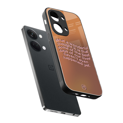 wonderful thought back phone cover | glass case for oneplus nord 3