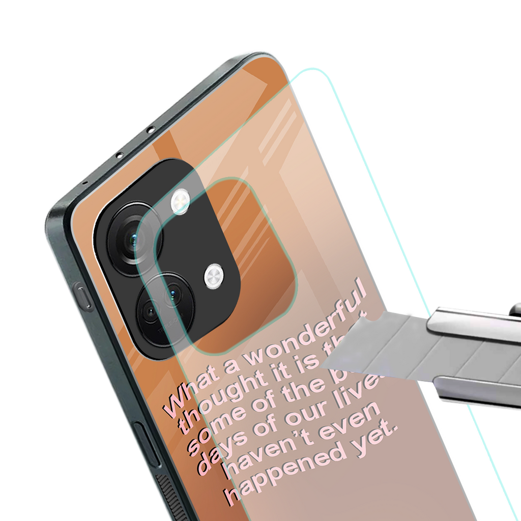 wonderful thought back phone cover | glass case for oneplus nord 3