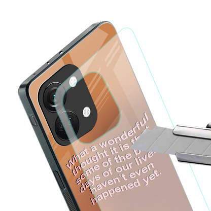 wonderful thought back phone cover | glass case for oneplus nord 3