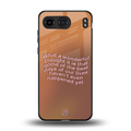 wonderful thought back phone cover | glass case for oneplus nord 4