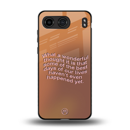 wonderful thought back phone cover | glass case for oneplus nord 4
