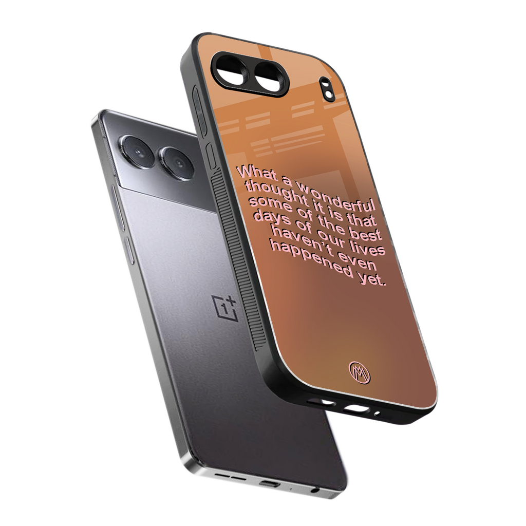 wonderful thought back phone cover | glass case for oneplus nord 4