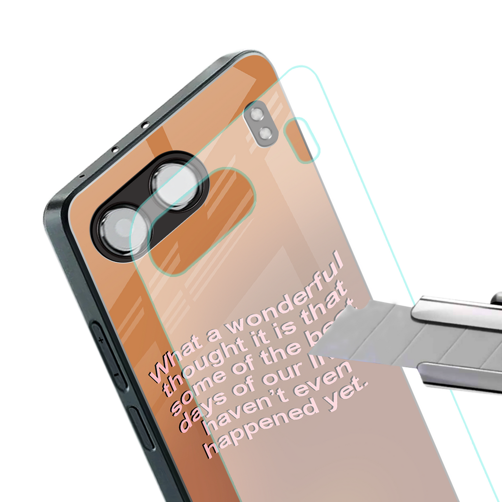 wonderful thought back phone cover | glass case for oneplus nord 4