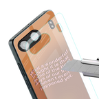 wonderful thought back phone cover | glass case for oneplus nord 4