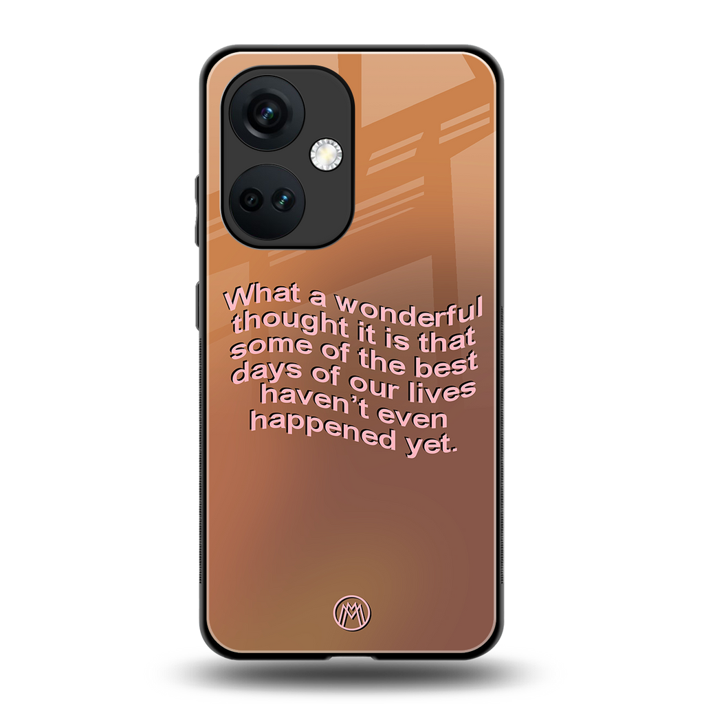 wonderful thought back phone cover | glass case for oneplus nord ce 3