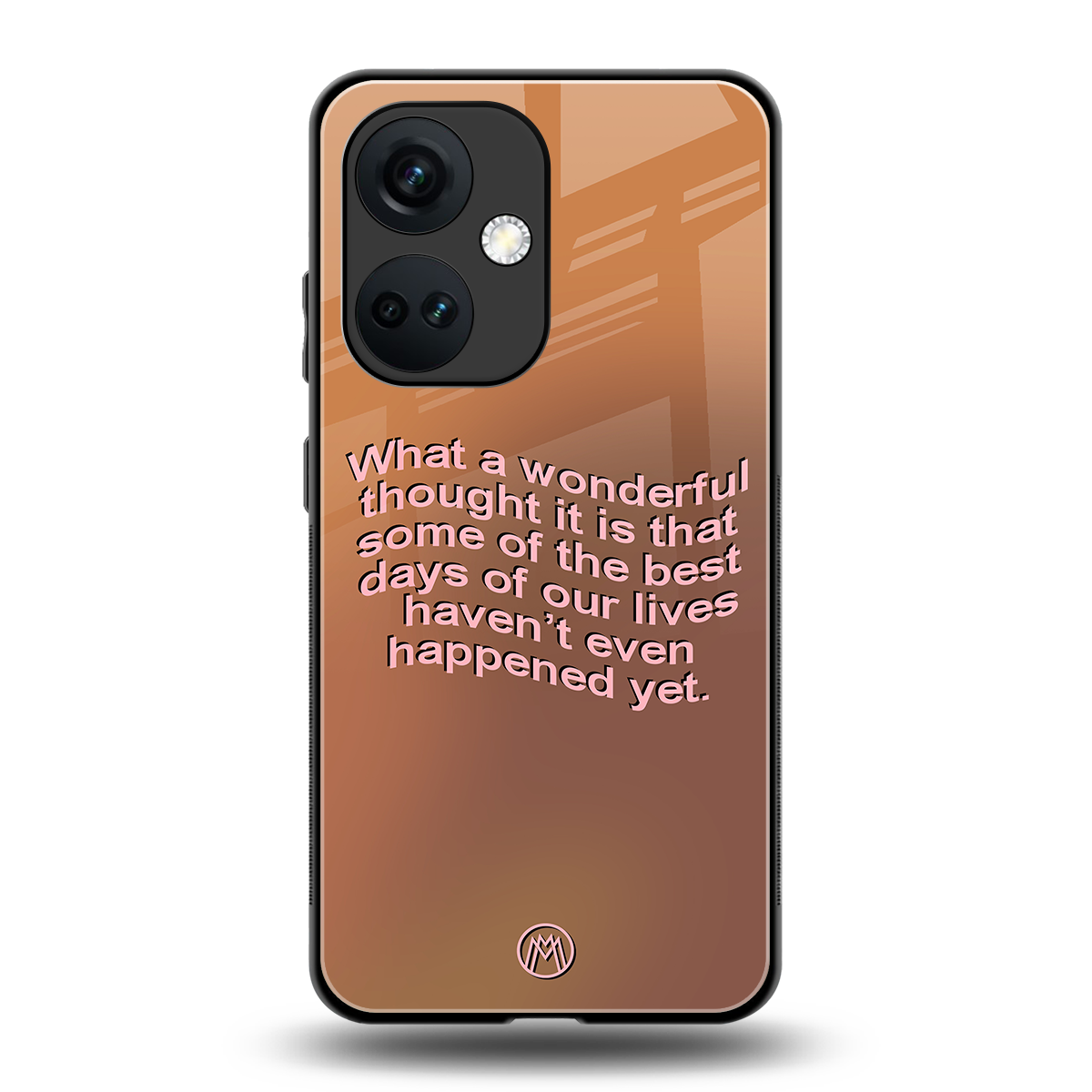 wonderful thought back phone cover | glass case for oneplus nord ce 3