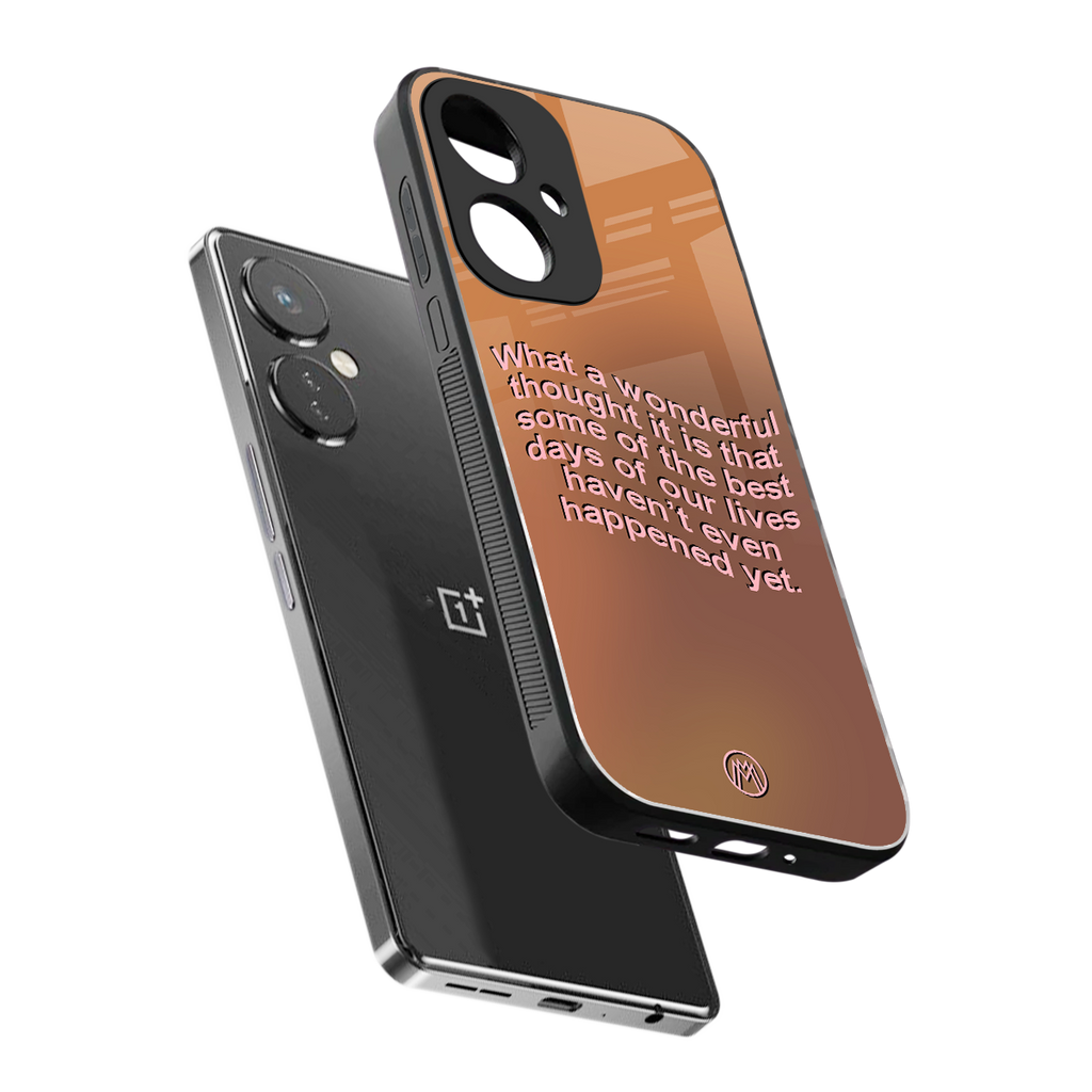 wonderful thought back phone cover | glass case for oneplus nord ce 3