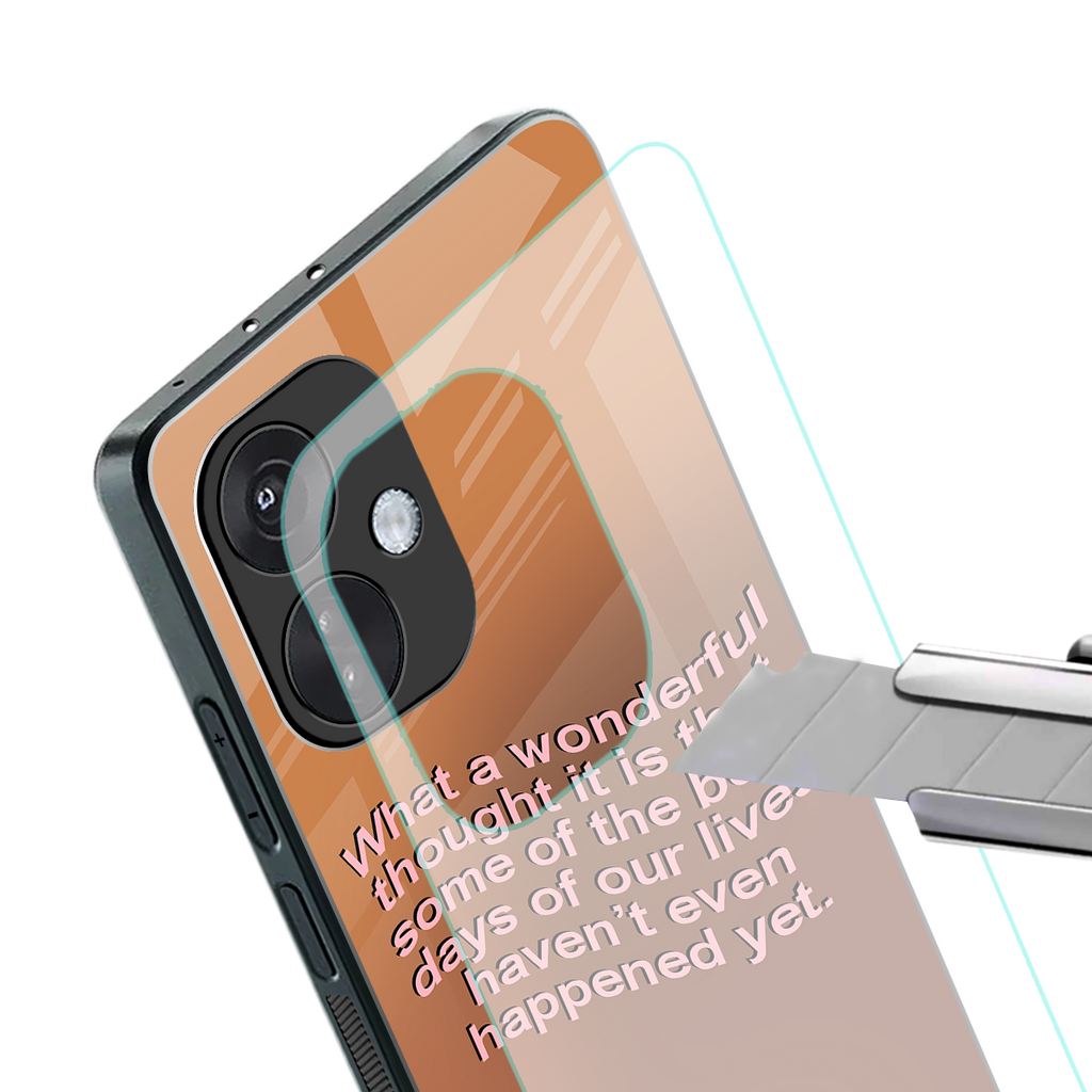 wonderful thought back phone cover | glass case for oneplus nord ce 3
