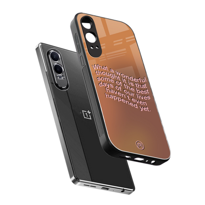 wonderful thought back phone cover | glass case for oneplus nord ce 4 lite
