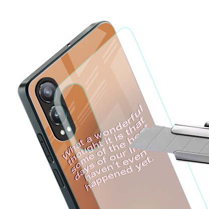 wonderful thought back phone cover | glass case for oneplus nord ce 4 lite
