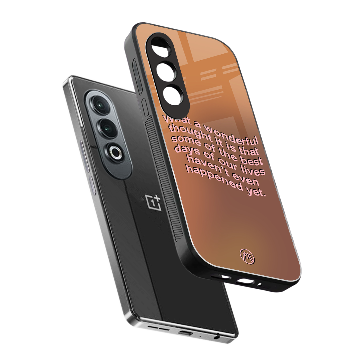 wonderful thought back phone cover | glass case for oneplus nord ce 4