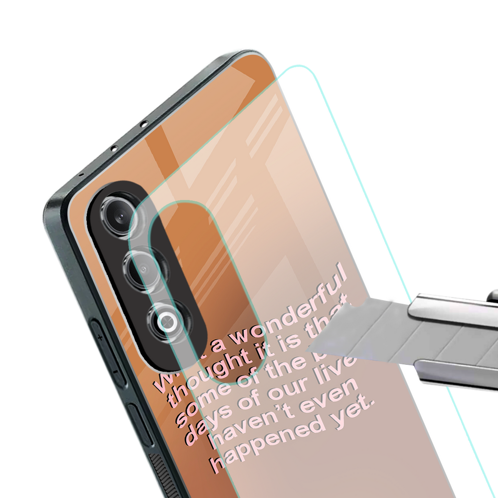 wonderful thought back phone cover | glass case for oneplus nord ce 4