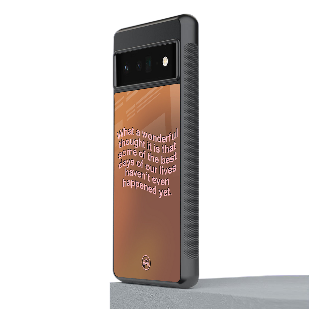 wonderful thought back phone cover | glass case for google pixel 6 pro