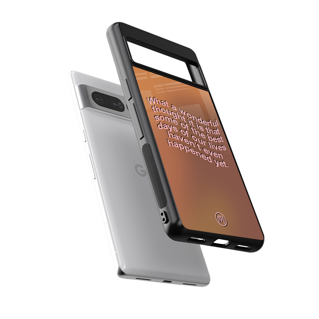 wonderful thought back phone cover | glass case for google pixel 7 pro