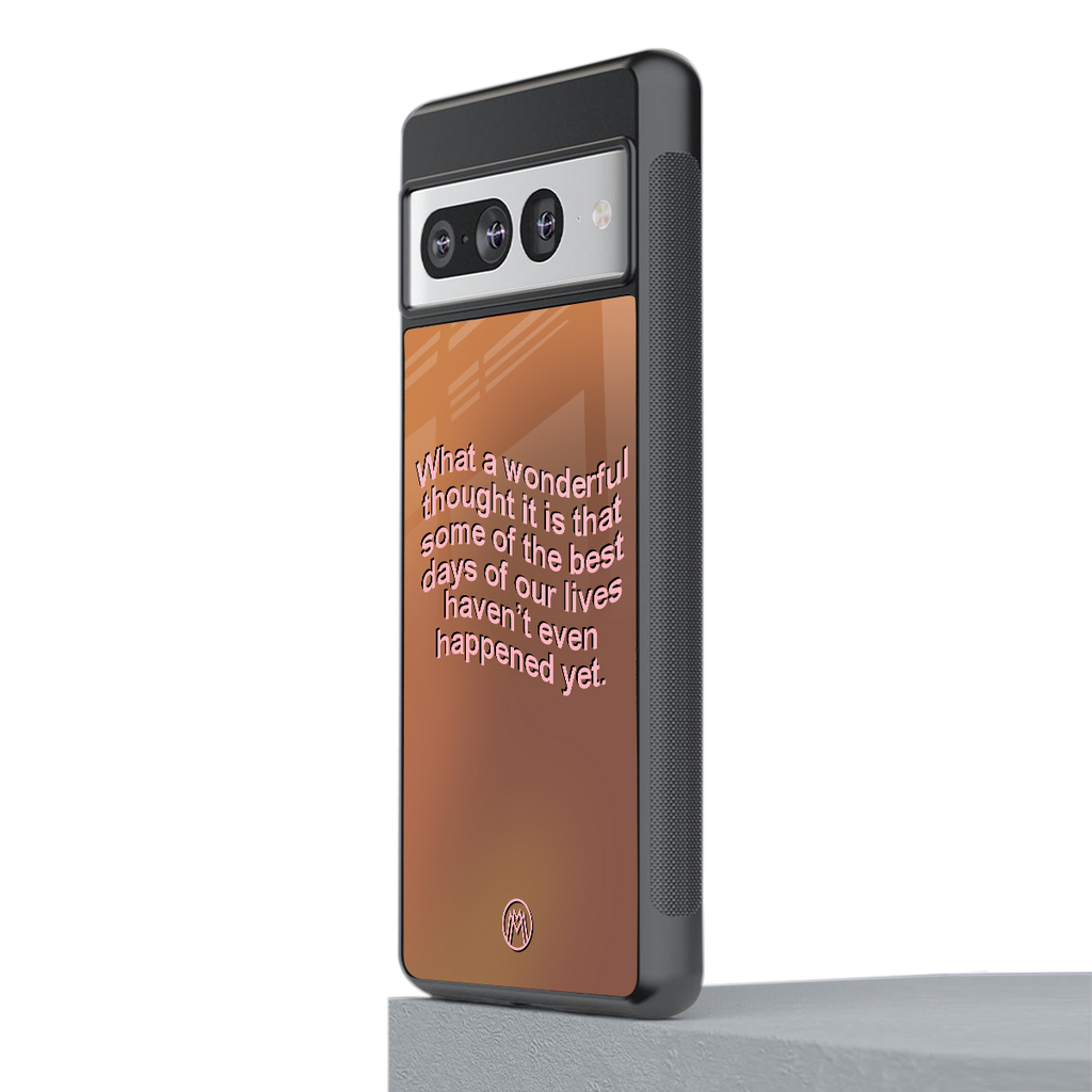 wonderful thought back phone cover | glass case for google pixel 7 pro