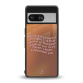 wonderful thought back phone cover | glass case for Google Pixel 8