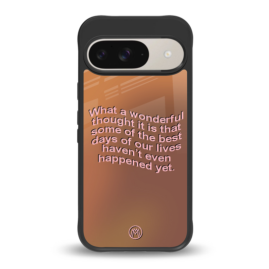 wonderful thought back phone cover | glass case for google pixel 9
