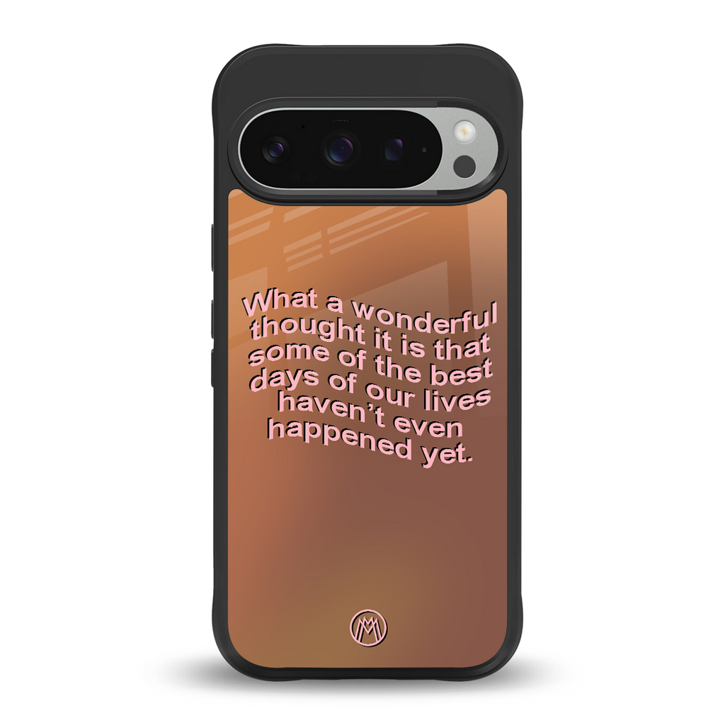 wonderful thought back phone cover | glass case for google pixel 9 pro
