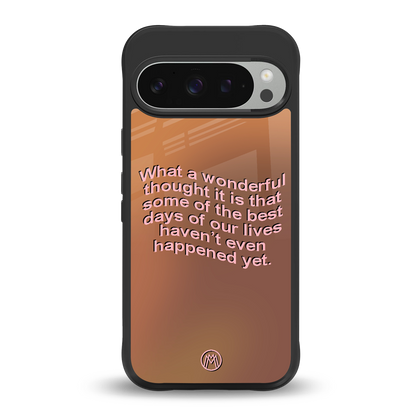 wonderful thought back phone cover | glass case for google pixel 9 pro xl