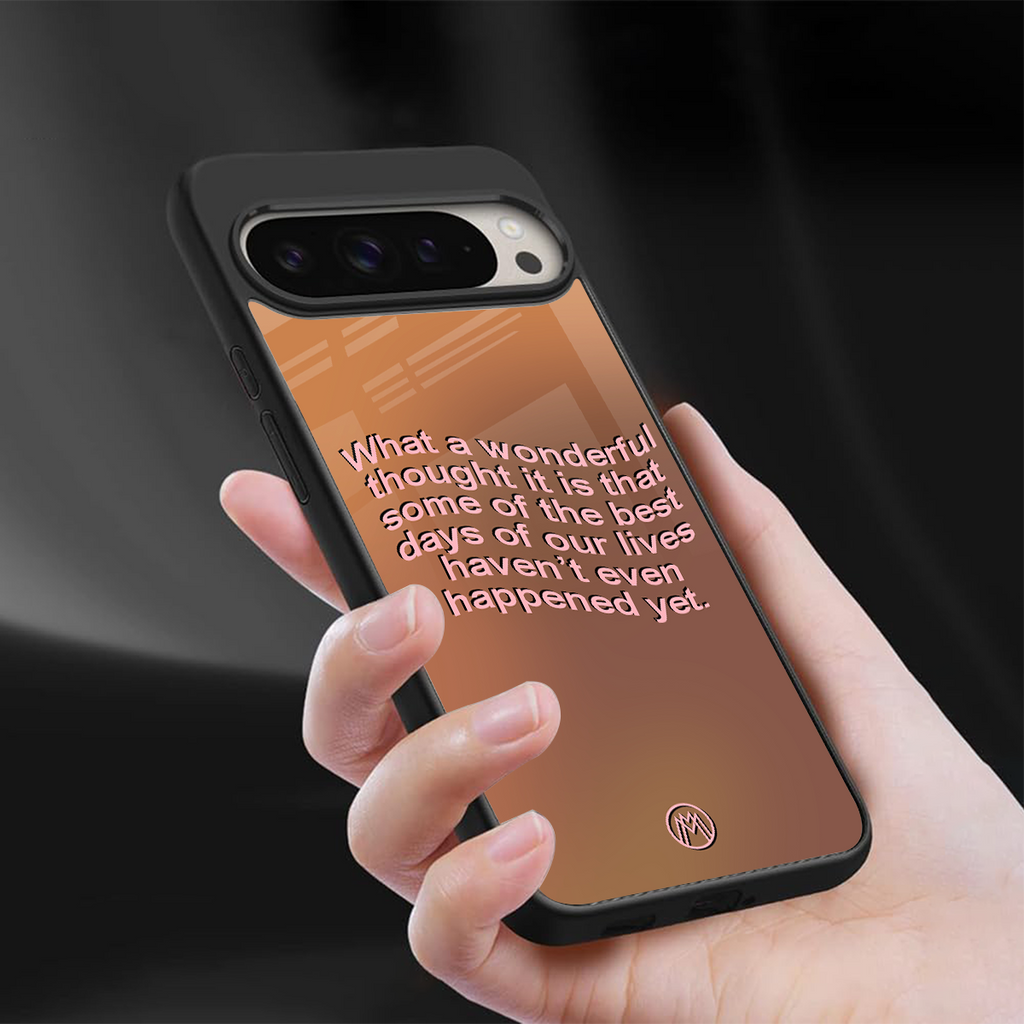 wonderful thought back phone cover | glass case for google pixel 9 pro