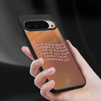 wonderful thought back phone cover | glass case for google pixel 9 pro