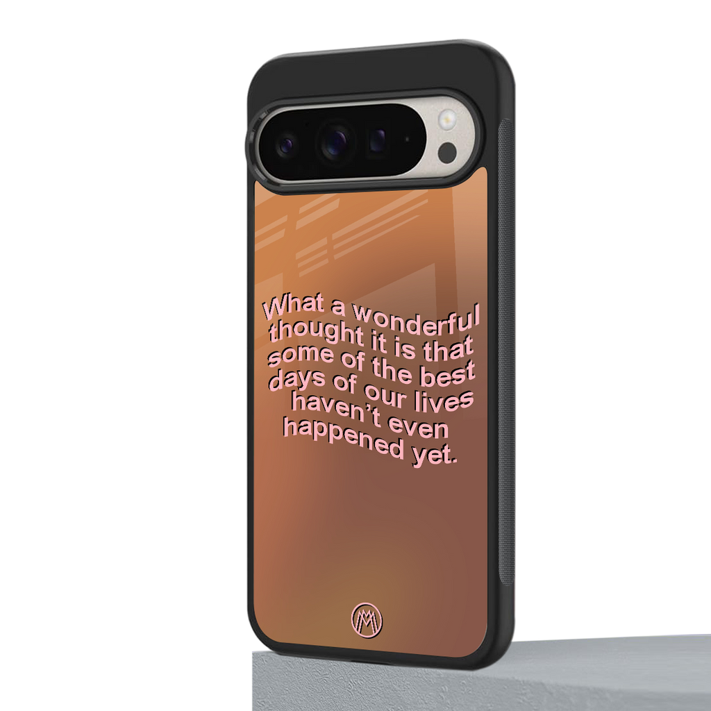 wonderful thought back phone cover | glass case for google pixel 9 pro
