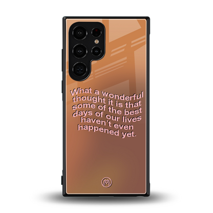 wonderful thought back phone cover | glass case for samsung galaxy s24 ultra
