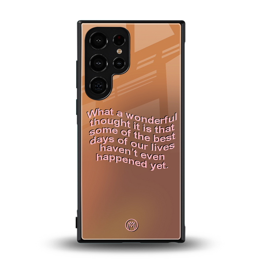 wonderful thought back phone cover | glass case for samsung galaxy s24 ultra