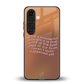 wonderful thought back phone cover | glass case for samsung galaxy s25 plus