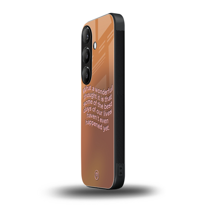 wonderful thought back phone cover | glass case for samsung galaxy s23