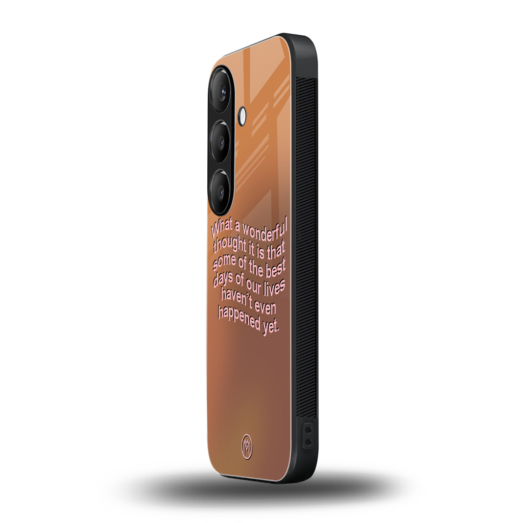 wonderful thought back phone cover | glass case for samsung galaxy s24 plus