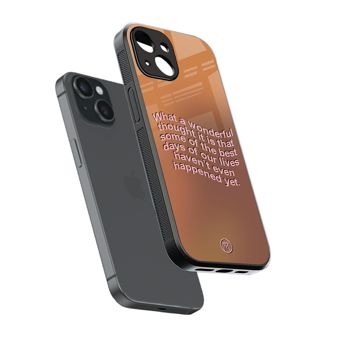 wonderful thought back phone cover | glass case for iphone 15