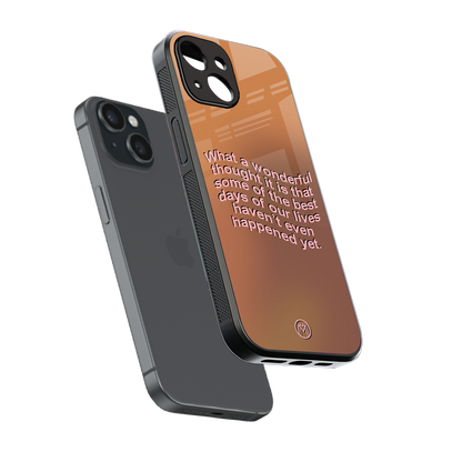 wonderful thought back phone cover | glass case for iphone 15