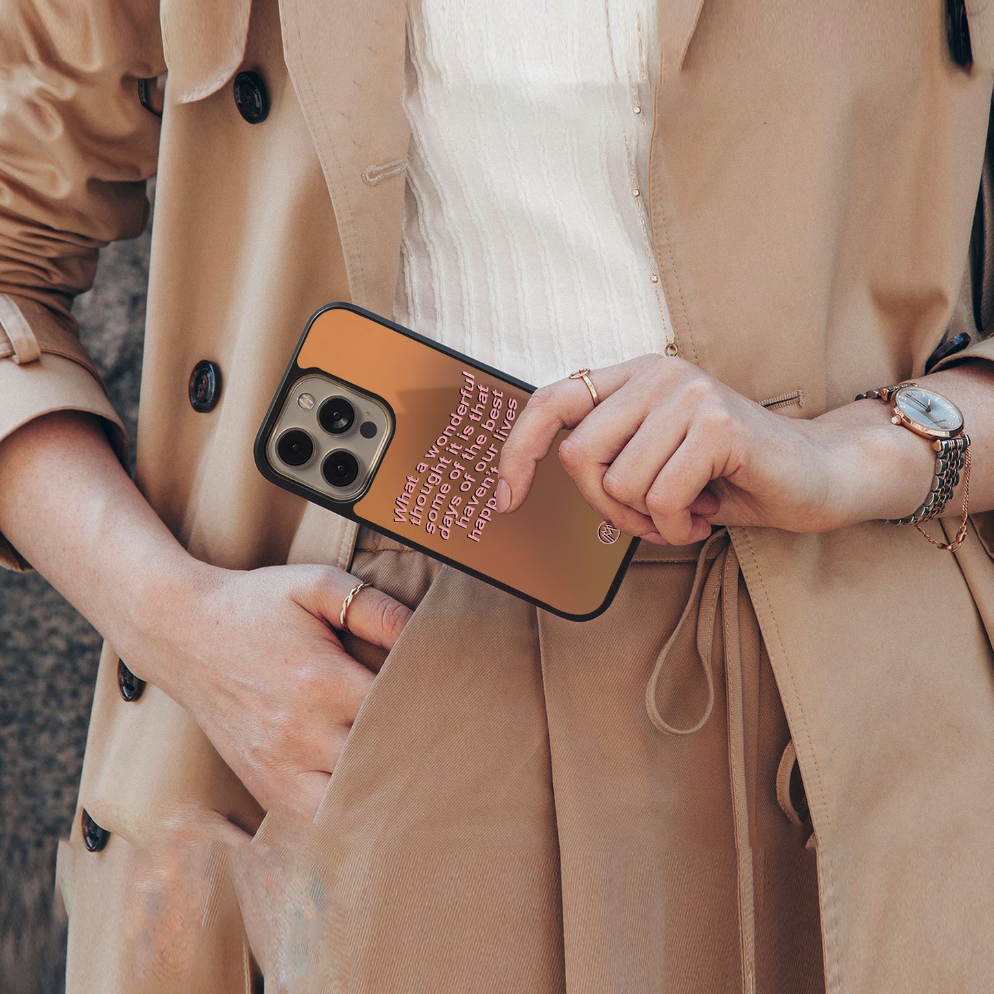 wonderful thought back phone cover | glass case for google pixel 9 pro xl