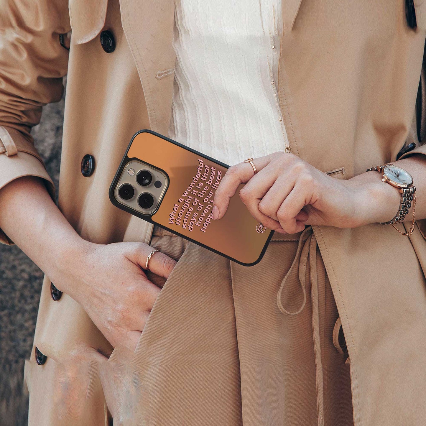 wonderful thought back phone cover | glass case for nothing phone 2