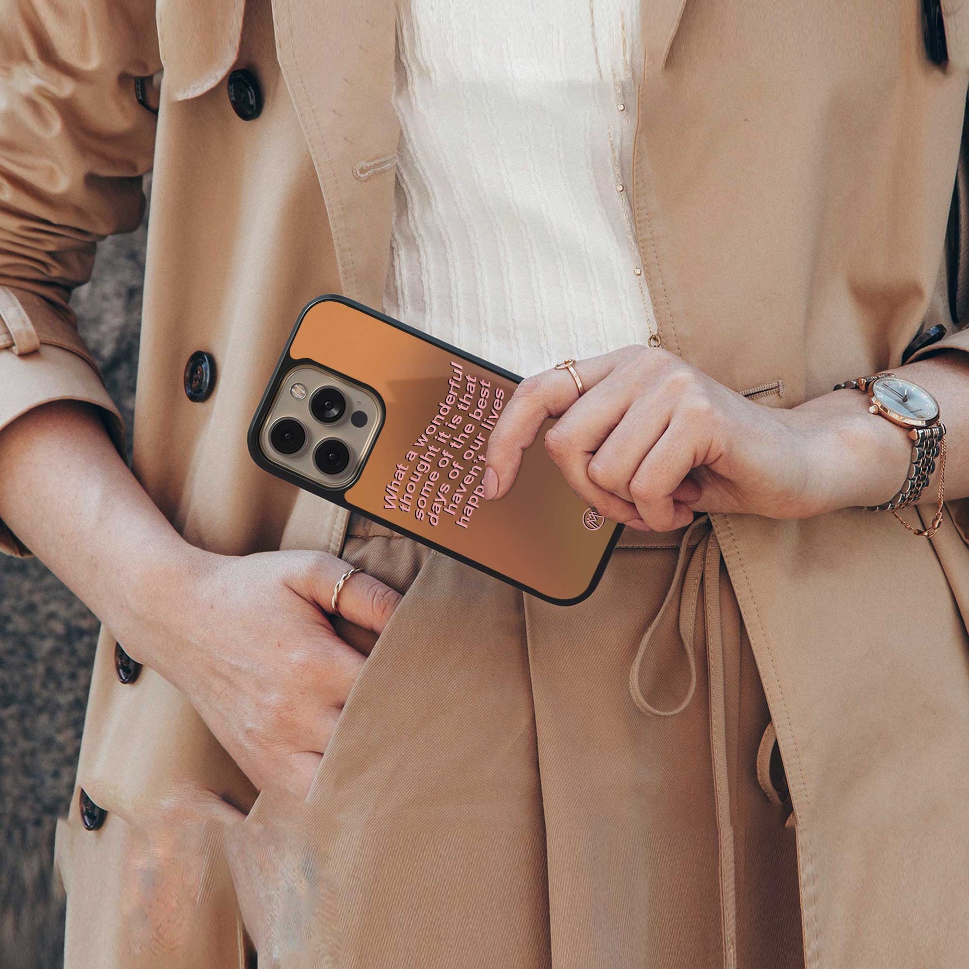 wonderful thought back phone cover | glass case for nothing phone 2