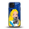 wonderland treat back phone cover | glass case for iphone 13 mini