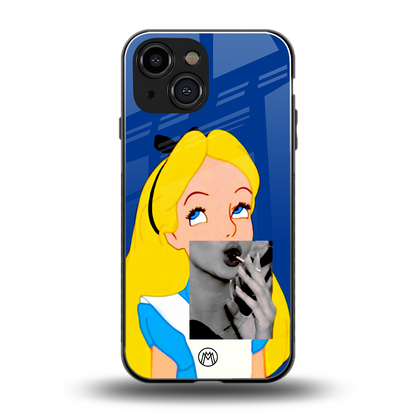 wonderland treat back phone cover | glass case for iphone 13 mini