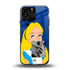 wonderland treat back phone cover | glass case for iphone 13 pro max