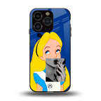 wonderland treat back phone cover | glass case for iphone 13 pro