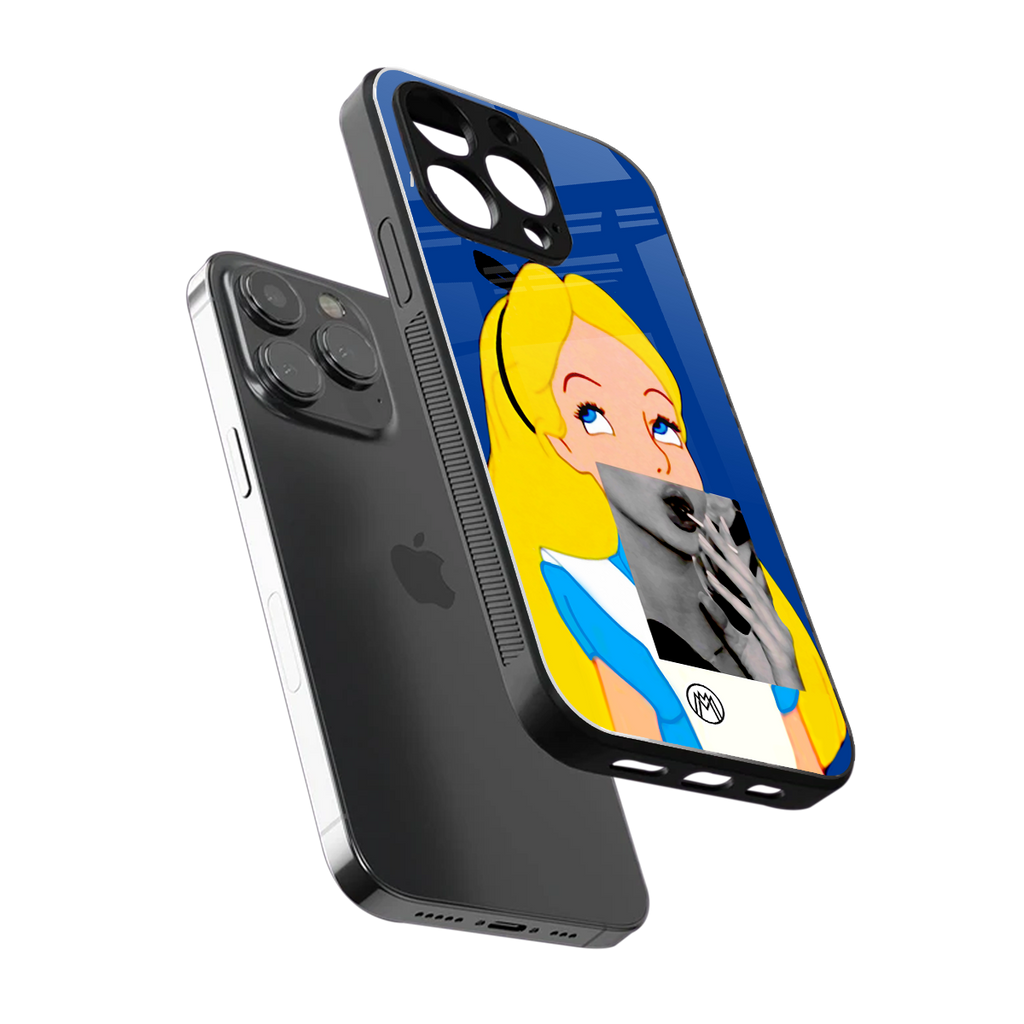 wonderland treat back phone cover | glass case for iphone 13 pro