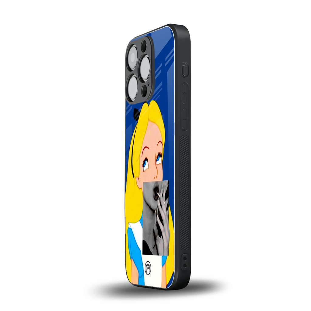 wonderland treat back phone cover | glass case for iphone 13 pro