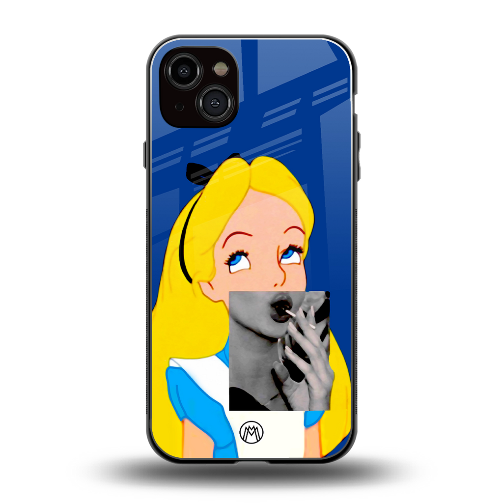 wonderland treat back phone cover | glass case for iphone 14 plus
