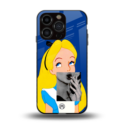 wonderland treat back phone cover | glass case for iphone 15 pro