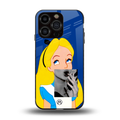 wonderland treat back phone cover | glass case for iphone 14 pro