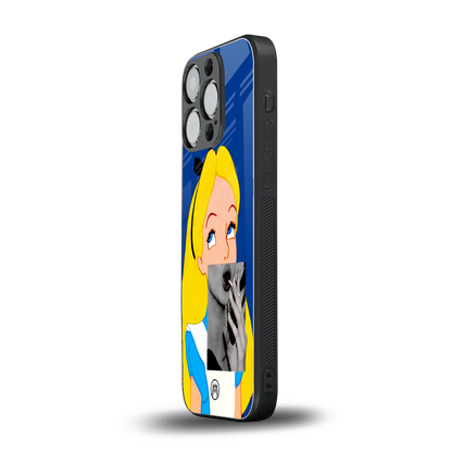 wonderland treat back phone cover | glass case for iphone 15 pro