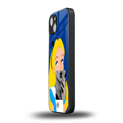 wonderland treat back phone cover | glass case for iphone 15