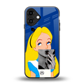 wonderland treat back phone cover | glass case for iphone 16 plus