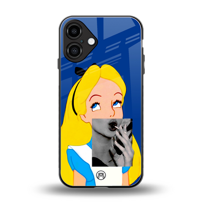wonderland treat back phone cover | glass case for iphone 16 plus